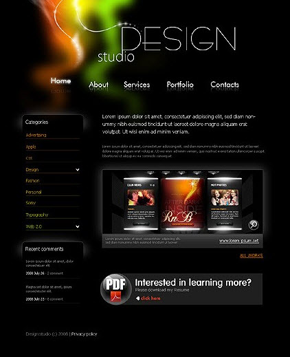 Template gratuit création de site internet Template gratuit création de site internet